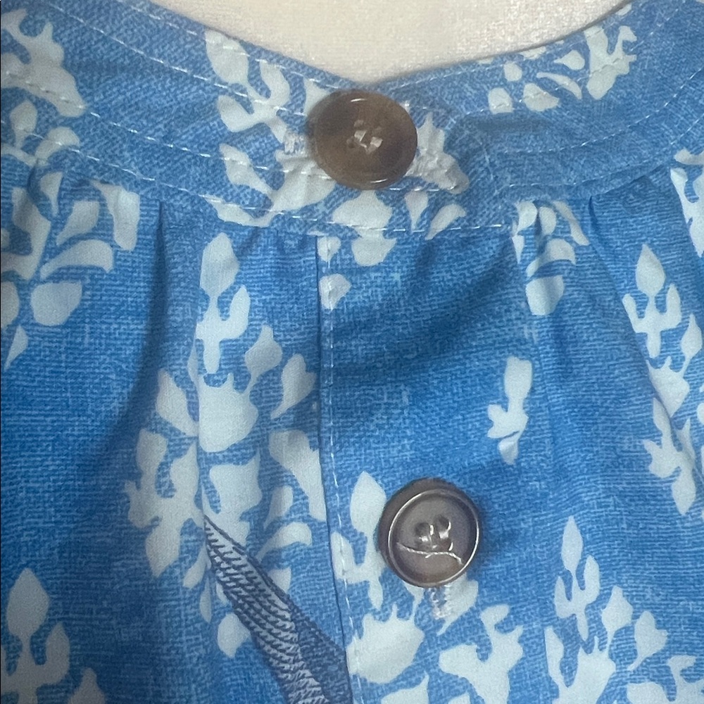 A Loves A Blue Printed Button-Front Dress - Picture 15 of 16